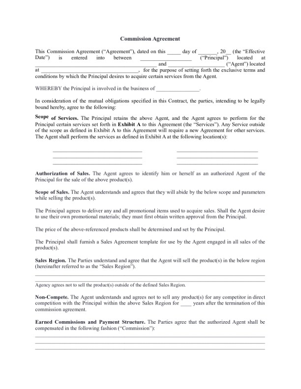 Commission Agreement