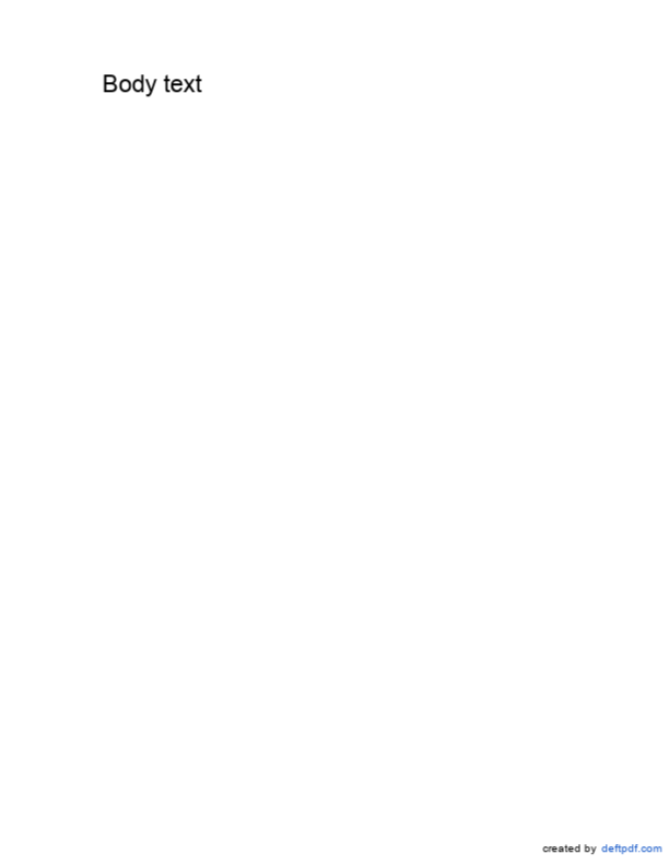 Empty Template Document