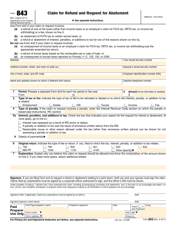Form 843
