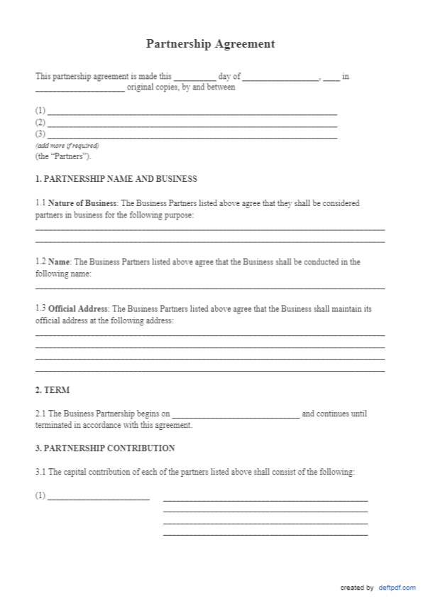 Partnership Agreement