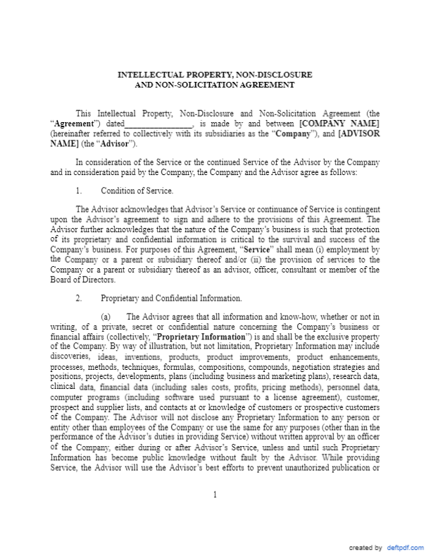 Intellectual Property Agreement