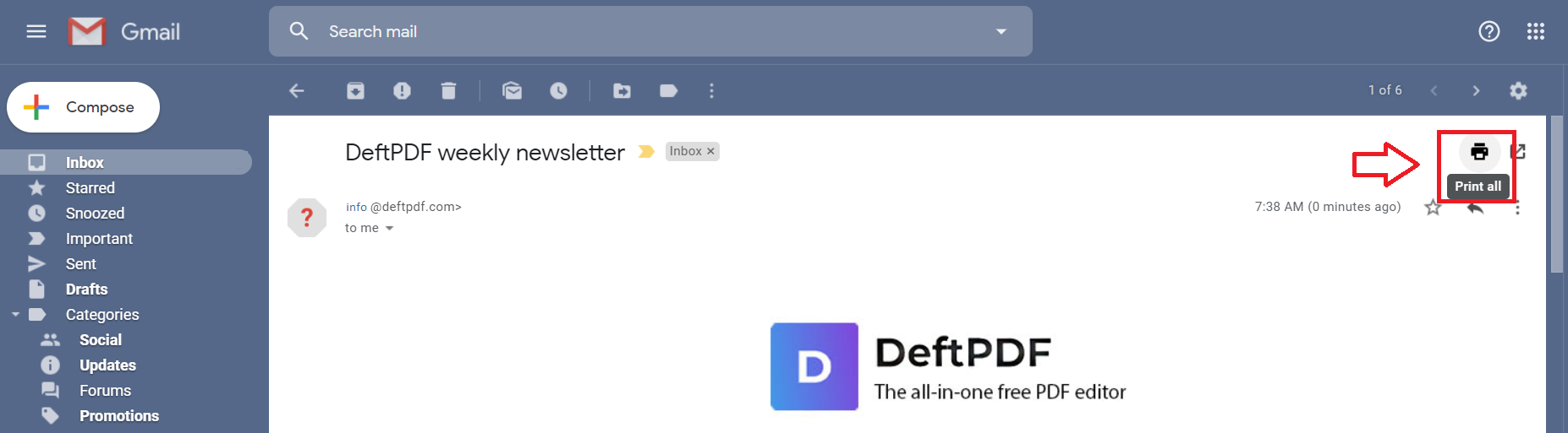 How to Print to PDF with Gmail