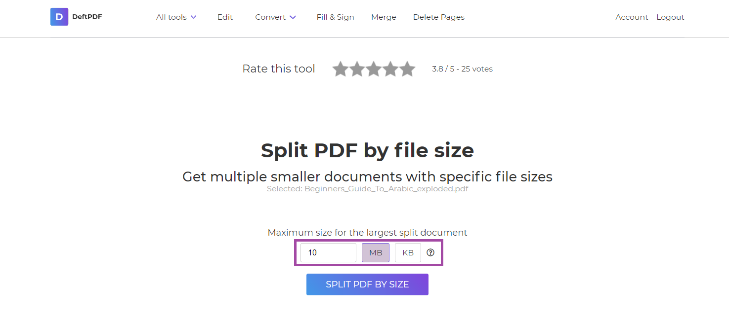 indicate slit size