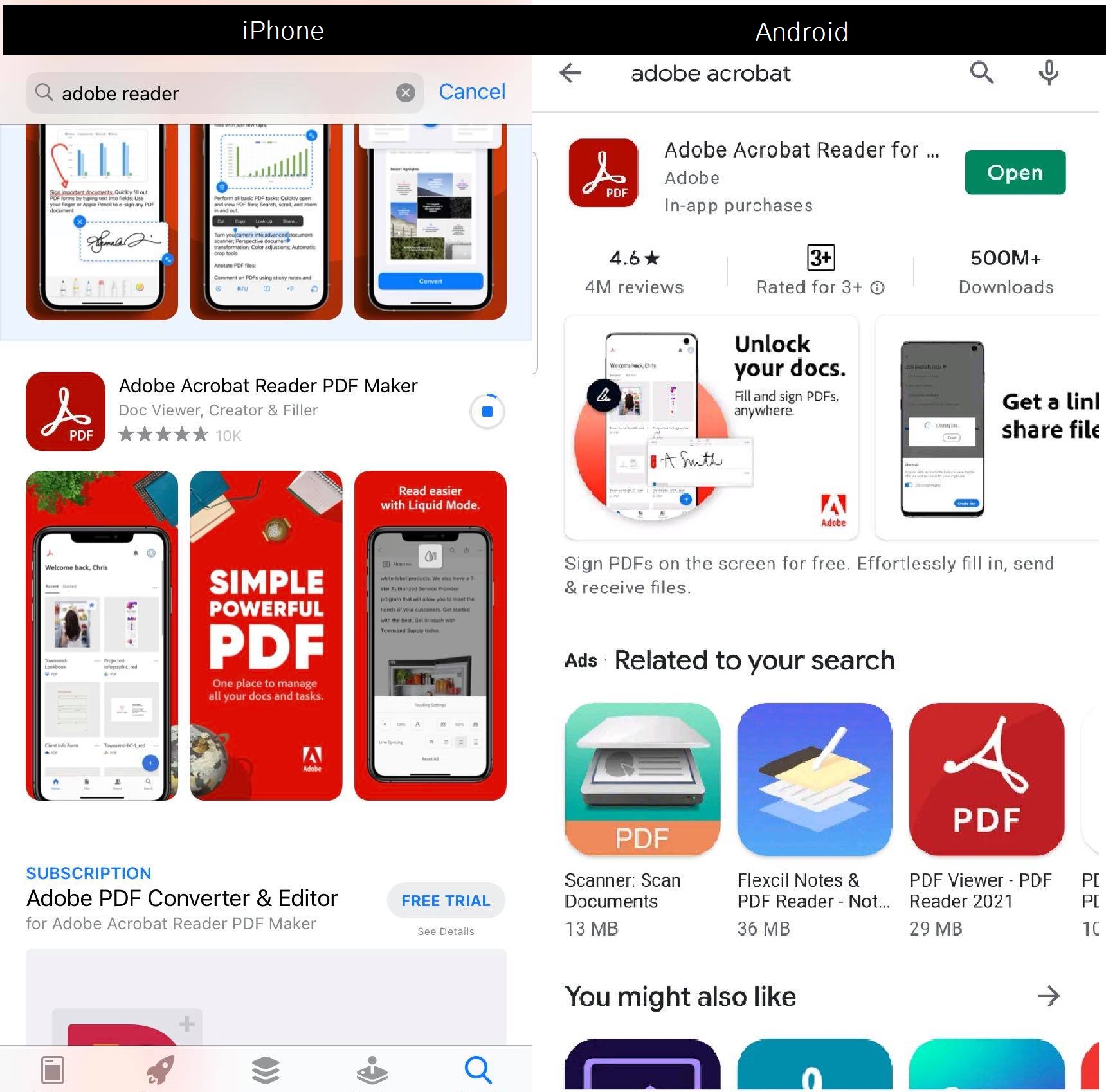 install adobe acrobat on phone