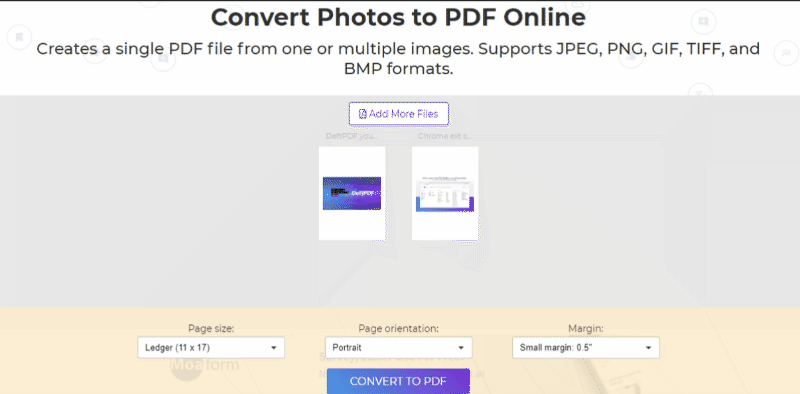 Deftpdf jpg to pdf settings