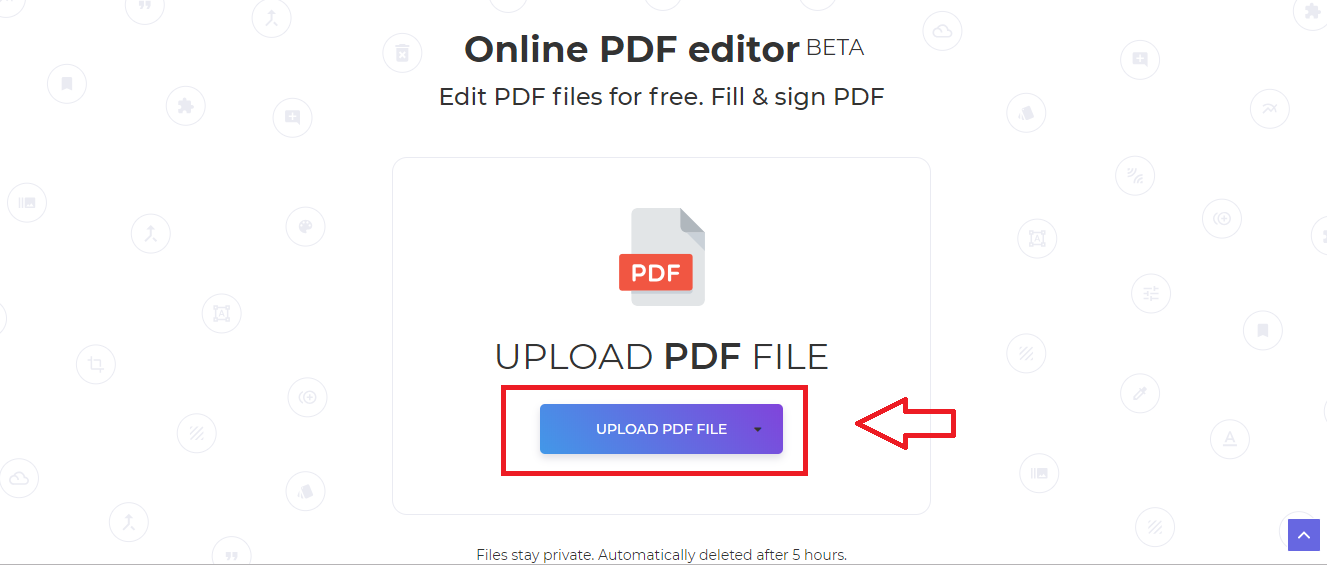 文件格式文件 online PDF editor upload