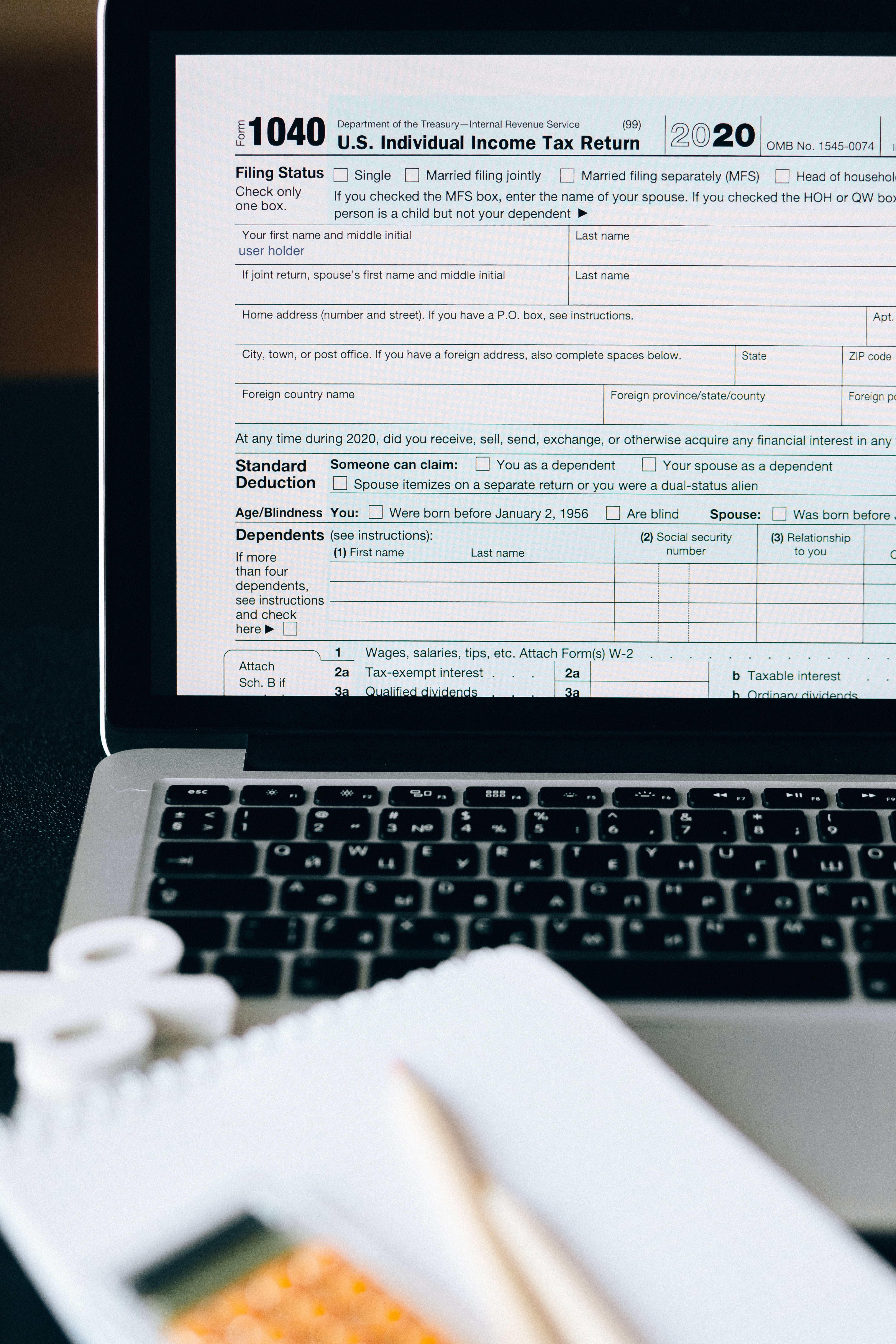 form fields should have labels like this tax form