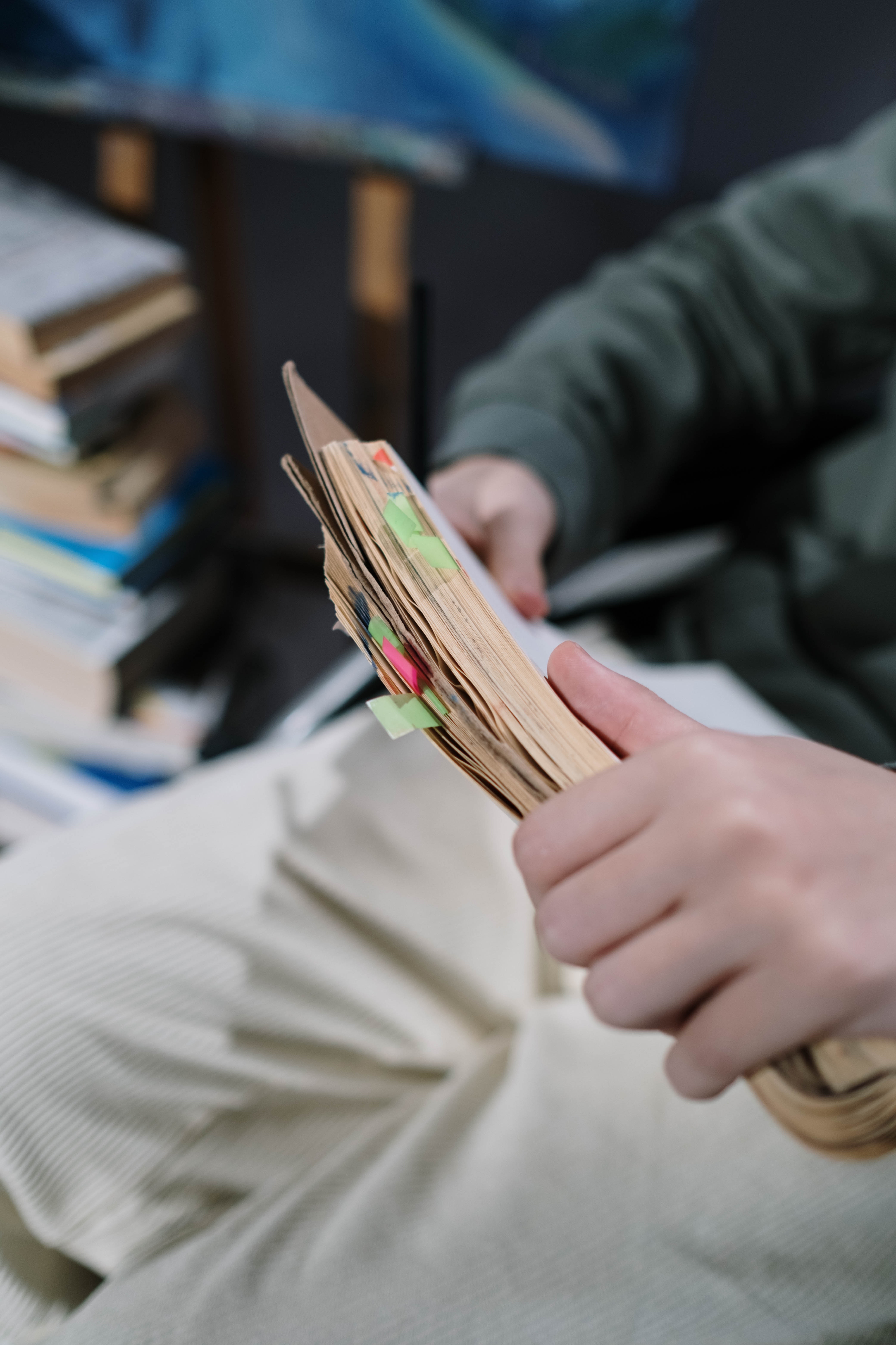 bookmark on book