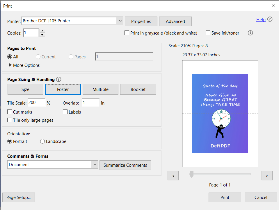 How to Print a Poster using Home Printer