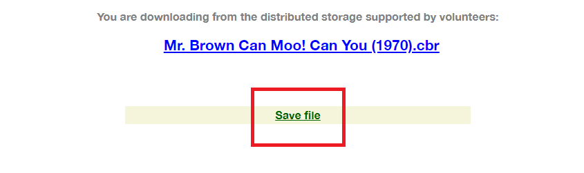 save the file after downloading