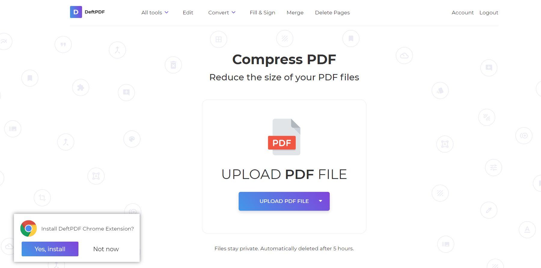 compress PDF using DeftPDF