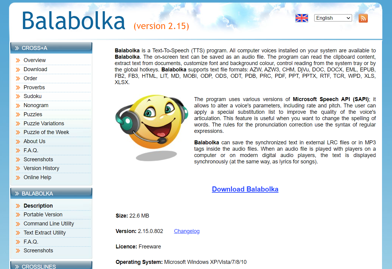 balabolka free read aloud app