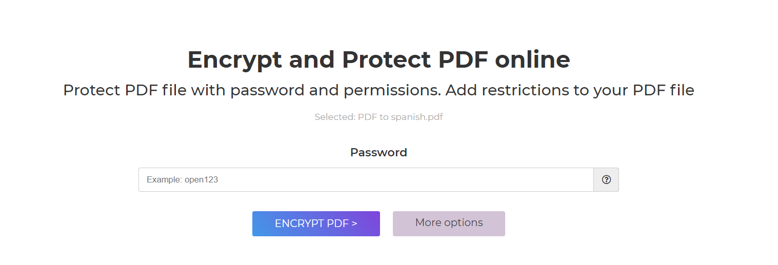 encrypt PDF online
