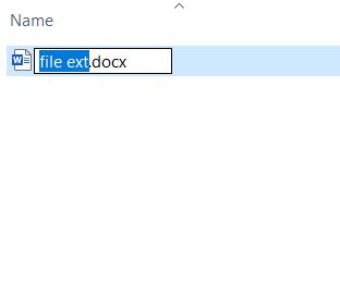file extension name