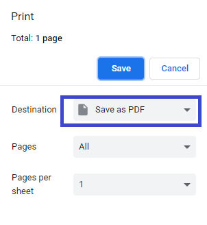 Deftpdf save by print browser