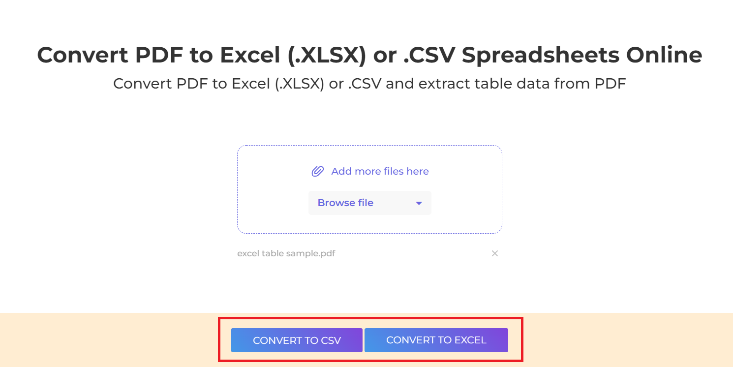 convert pdf to excel sheet online free