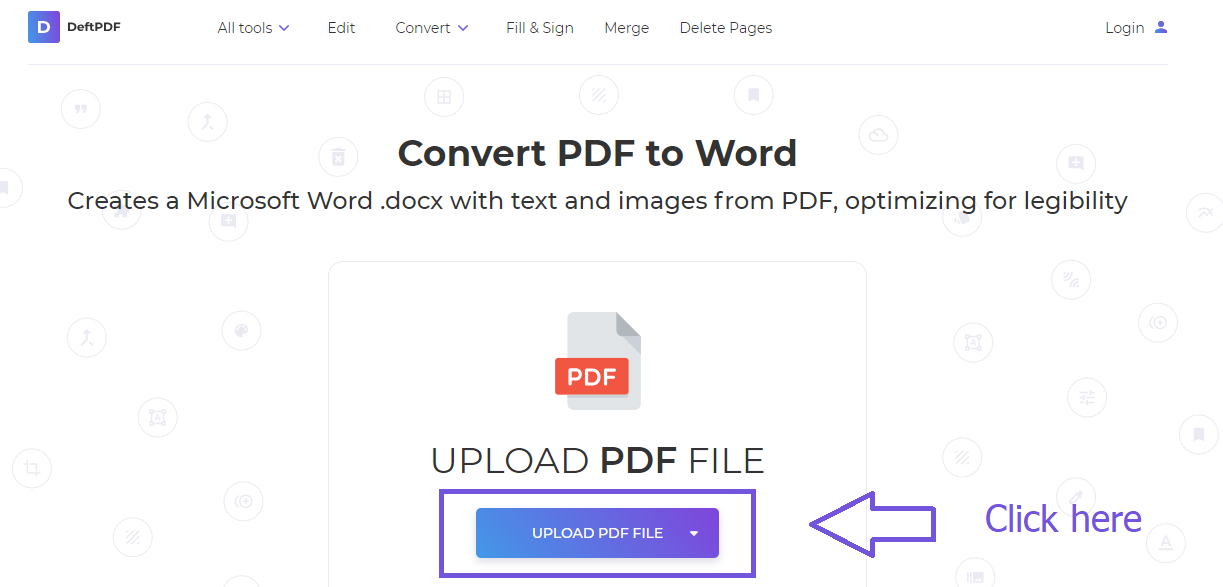 DeftPDF_Upload file