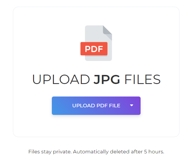 upload file to convert to PDF