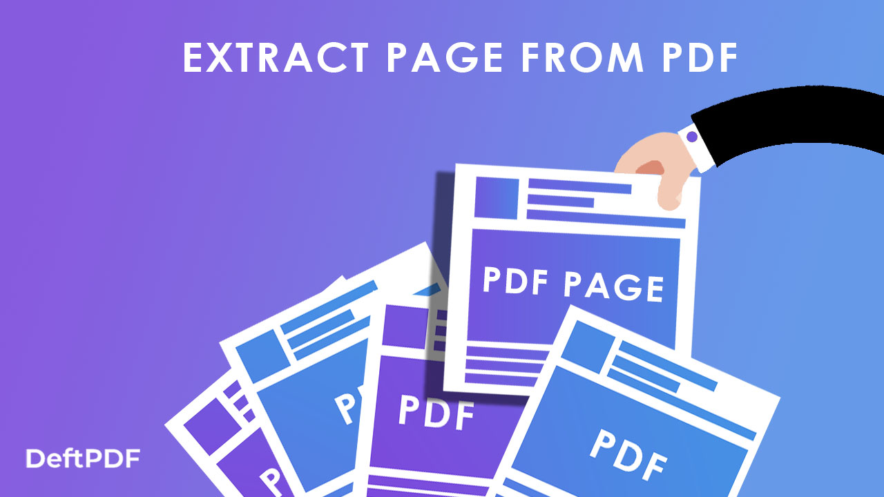 DeftPDF extract pages from PDF