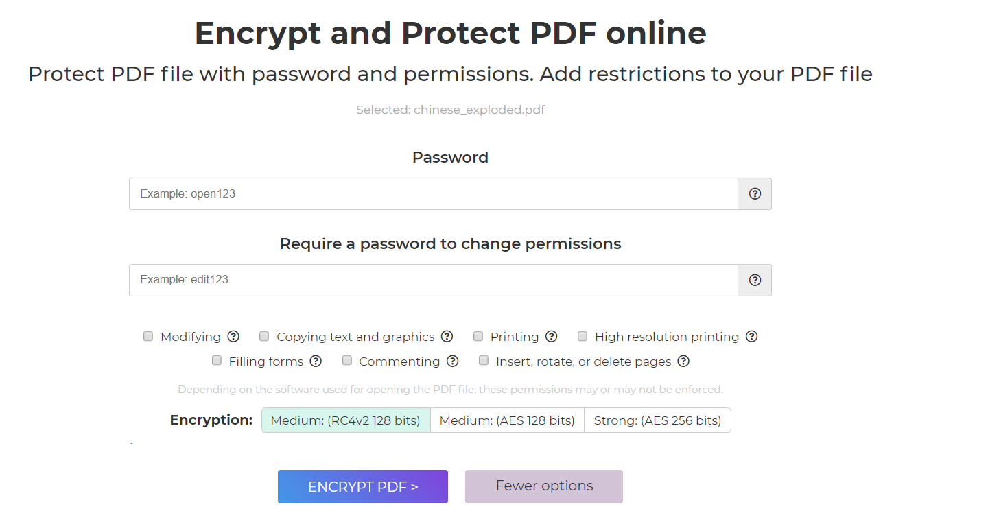 encrypt PDF