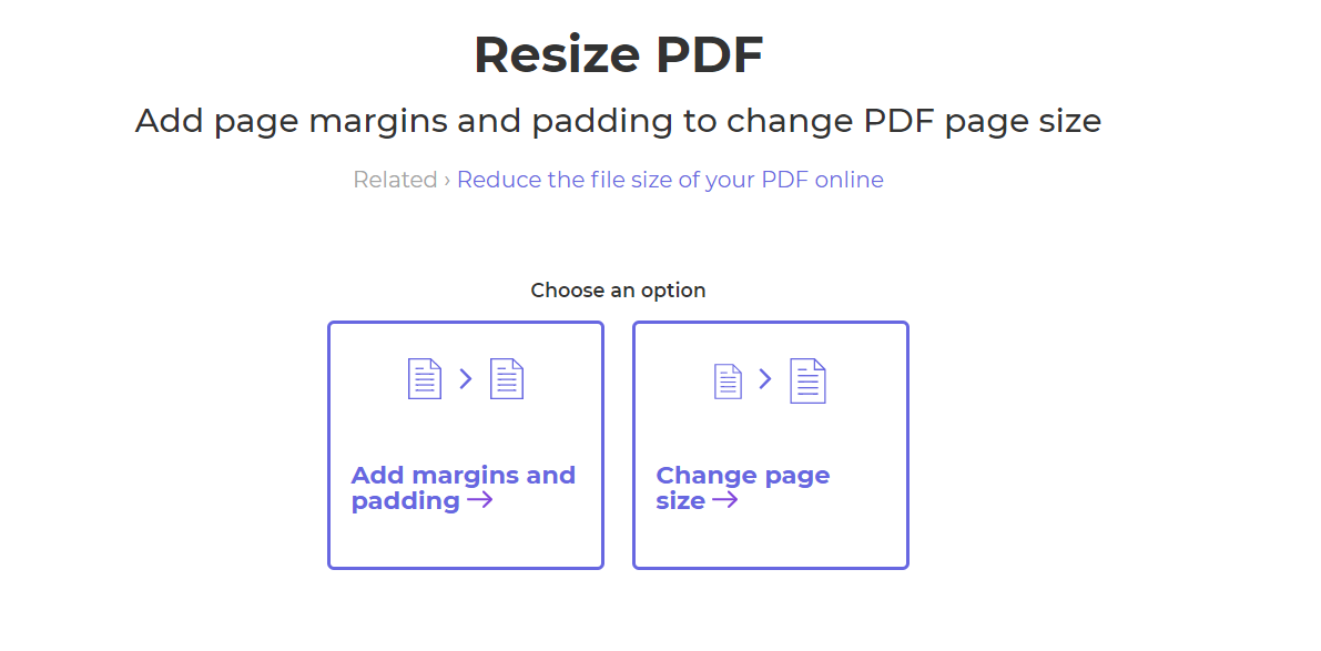 Change paper size or add margins