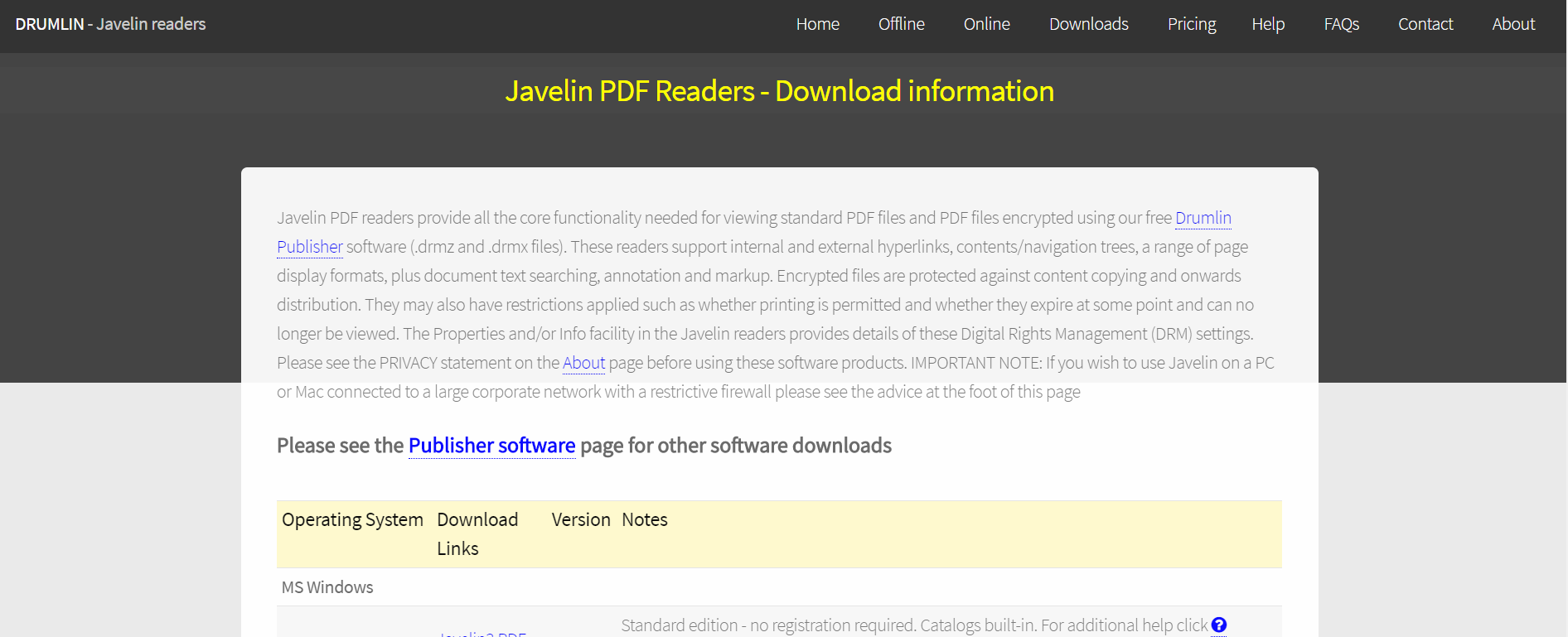 Javelin PDF reader