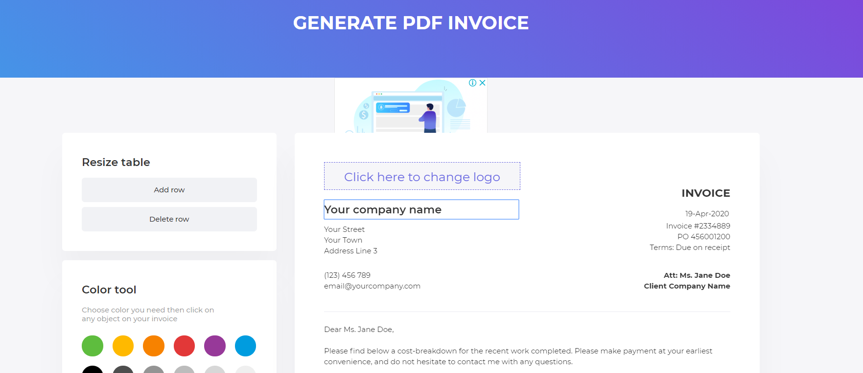 invoice generator for free