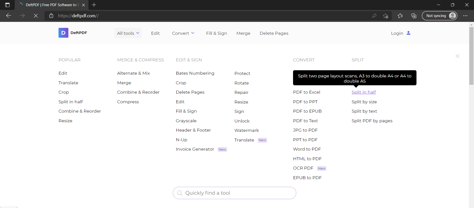 How to Split PDF pages in half? []