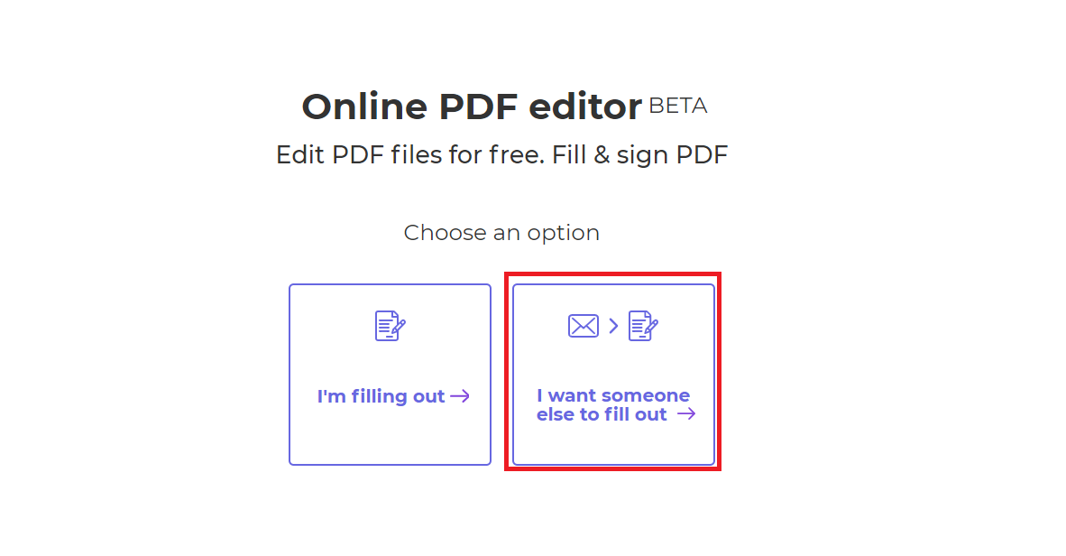 i want someone else to fill out PDF online via DeftPDF