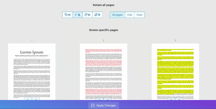 rotate pdf pages using deftpdf