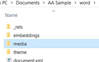 media folder for all images