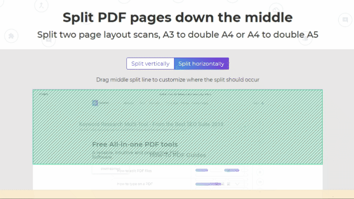 DeftPDF split down the middle vertically