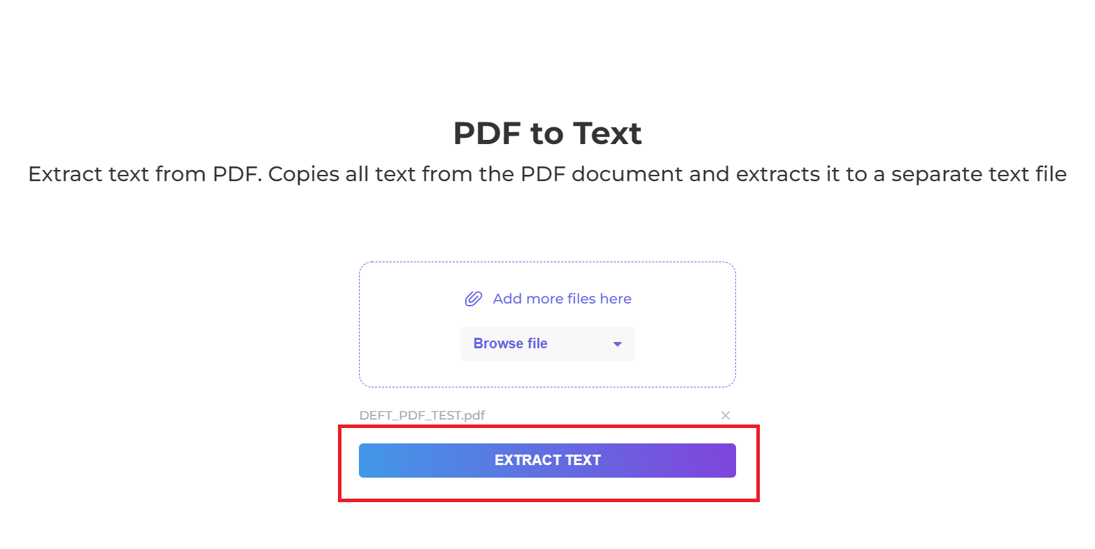 extract text from PDF
