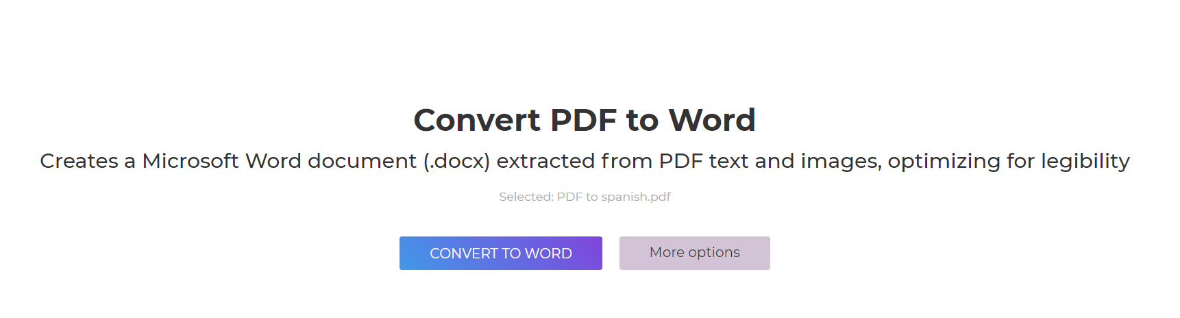 Convert PDF to word