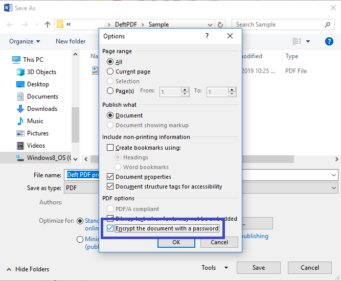 Deft PDF_ encrypt with Microsoft Word