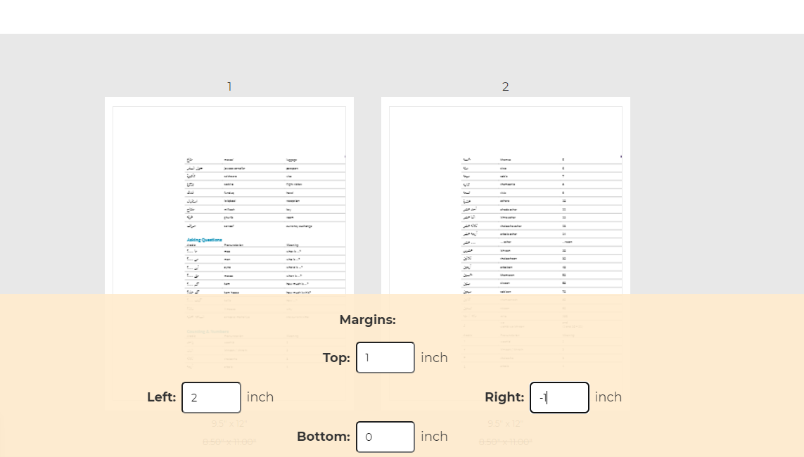 add margins on pdf using deftpdf