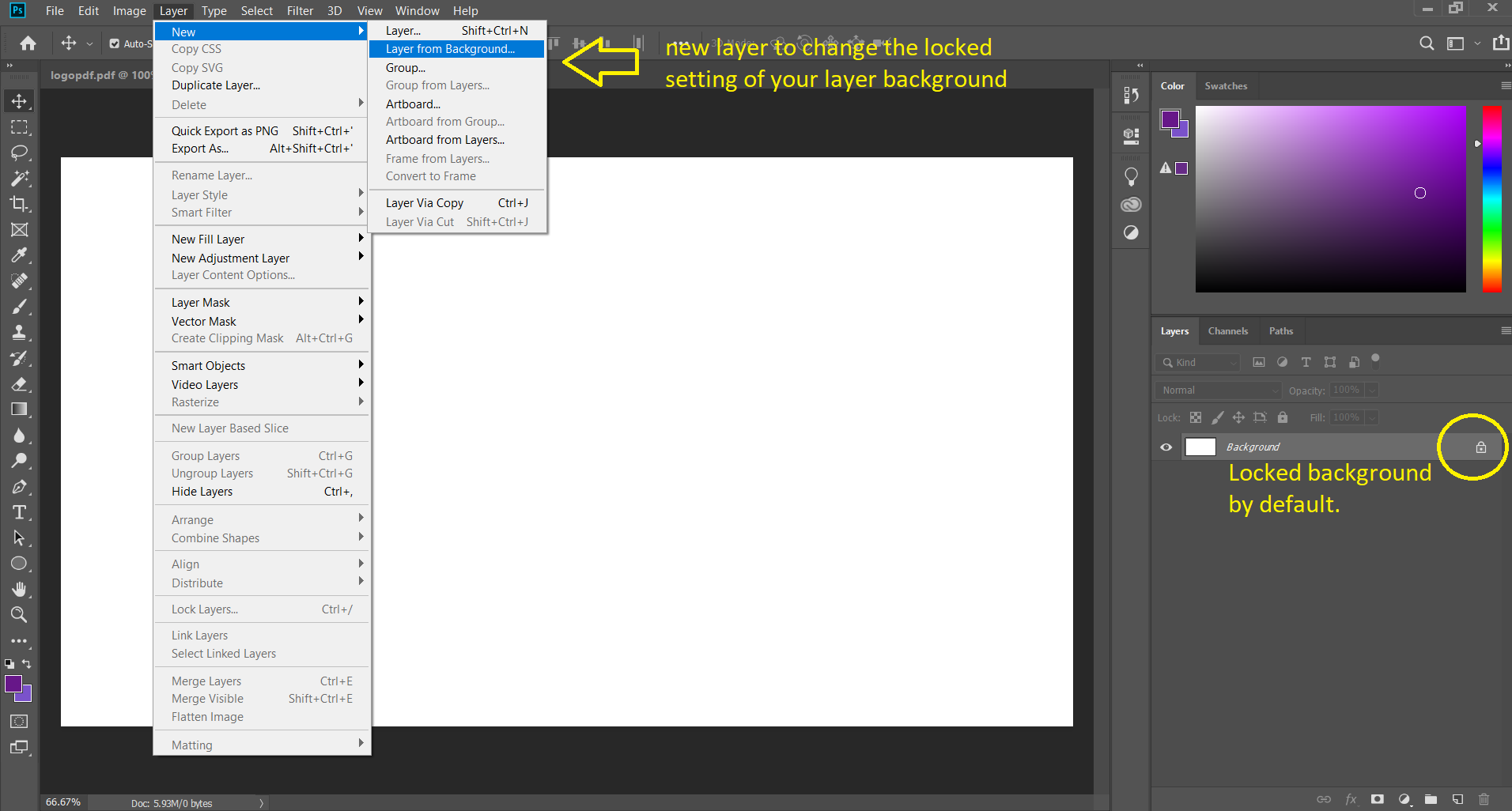 DeftPDF tutorial_layer from background