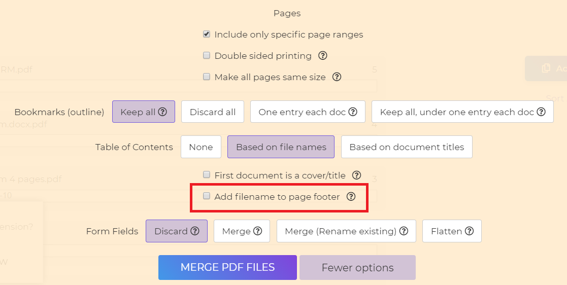 DeftPDF_adding instant footer