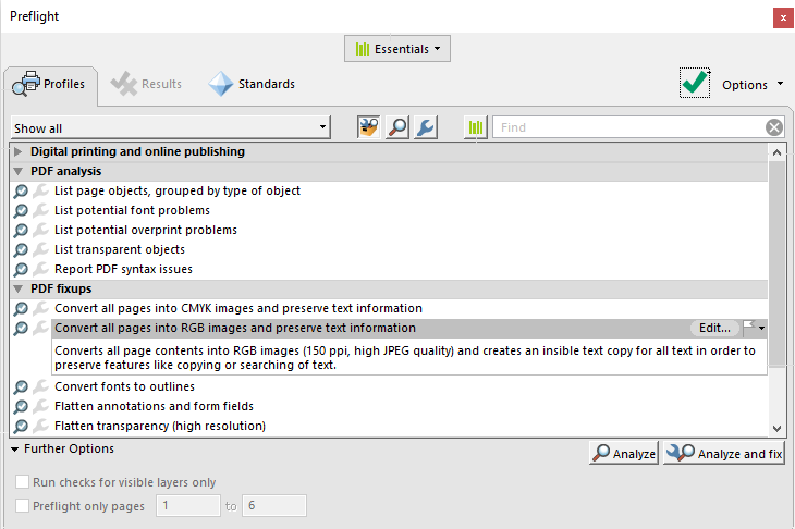 preflight profiles in adobe acrobat