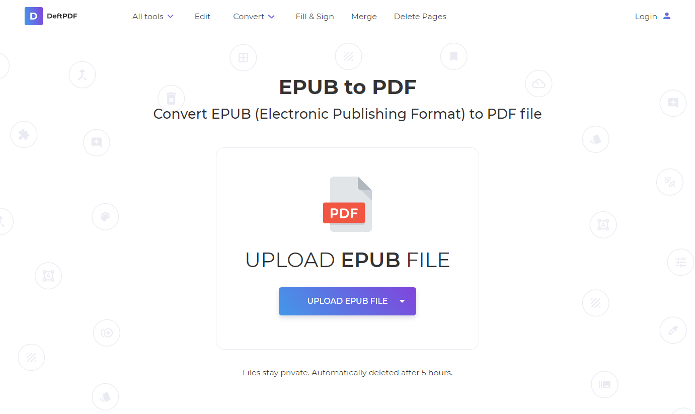 deftpdf epub to pdf converter