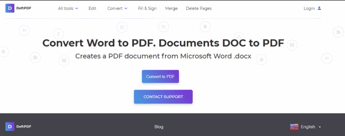 DeftPDF convert Word to PDF